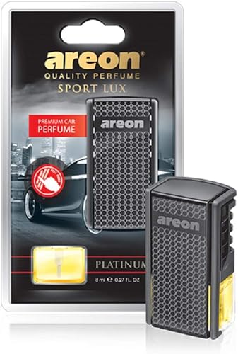 Areon Perfume de coche - Clip de ventilación ambientador de aire acondicionado para automóvil - Aroma platino - 0.3 fl oz. 0.27 onzas líquidas