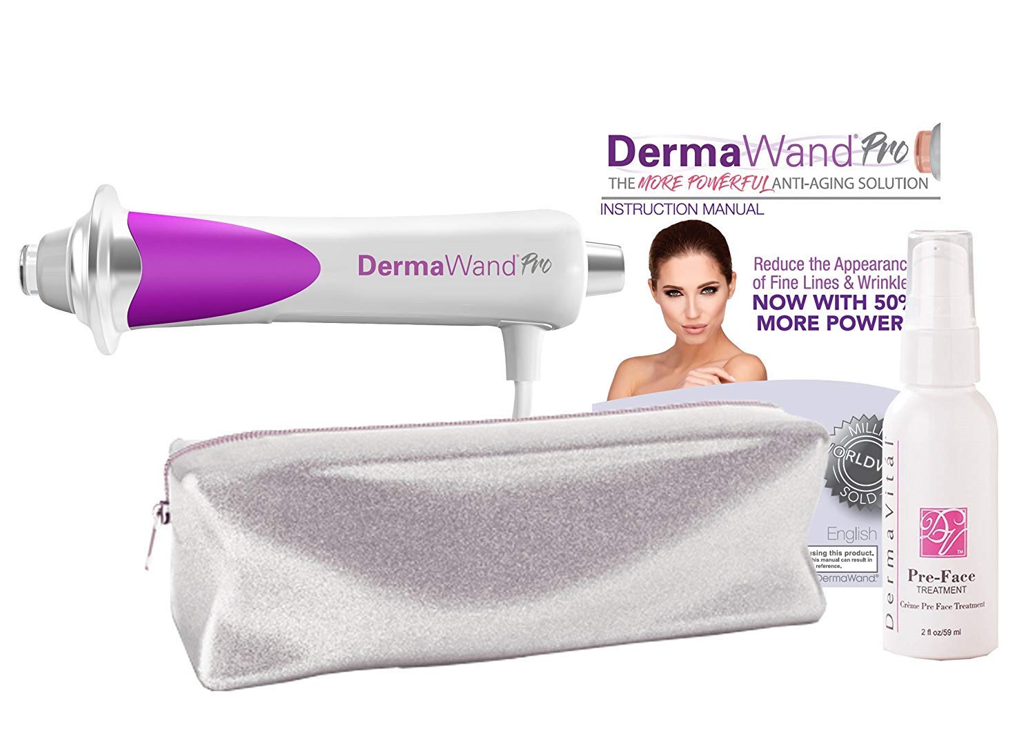 DermaVitál - Facial Wand - Derma Wand Pro Portable Handheld Skin Therapy Wand Machine Argon/Neon – Anti-Aging,
