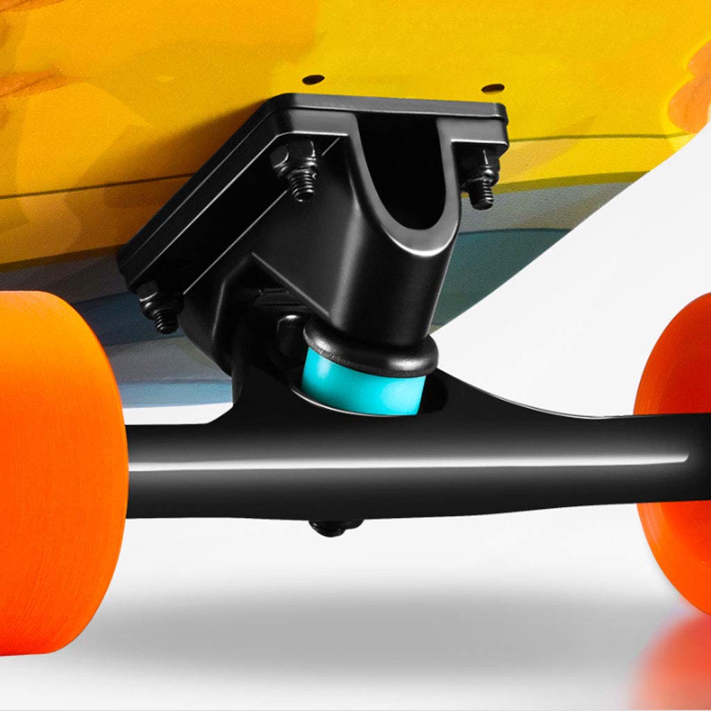YEENUO Planche à roulettes complète Planche à roulettes Longboard 46 "x9" pour enfants Adulte Complète Débutant Pro Planche à roulettes Double coup de pied 8 couches Érable canadien Trucs en bois Pl