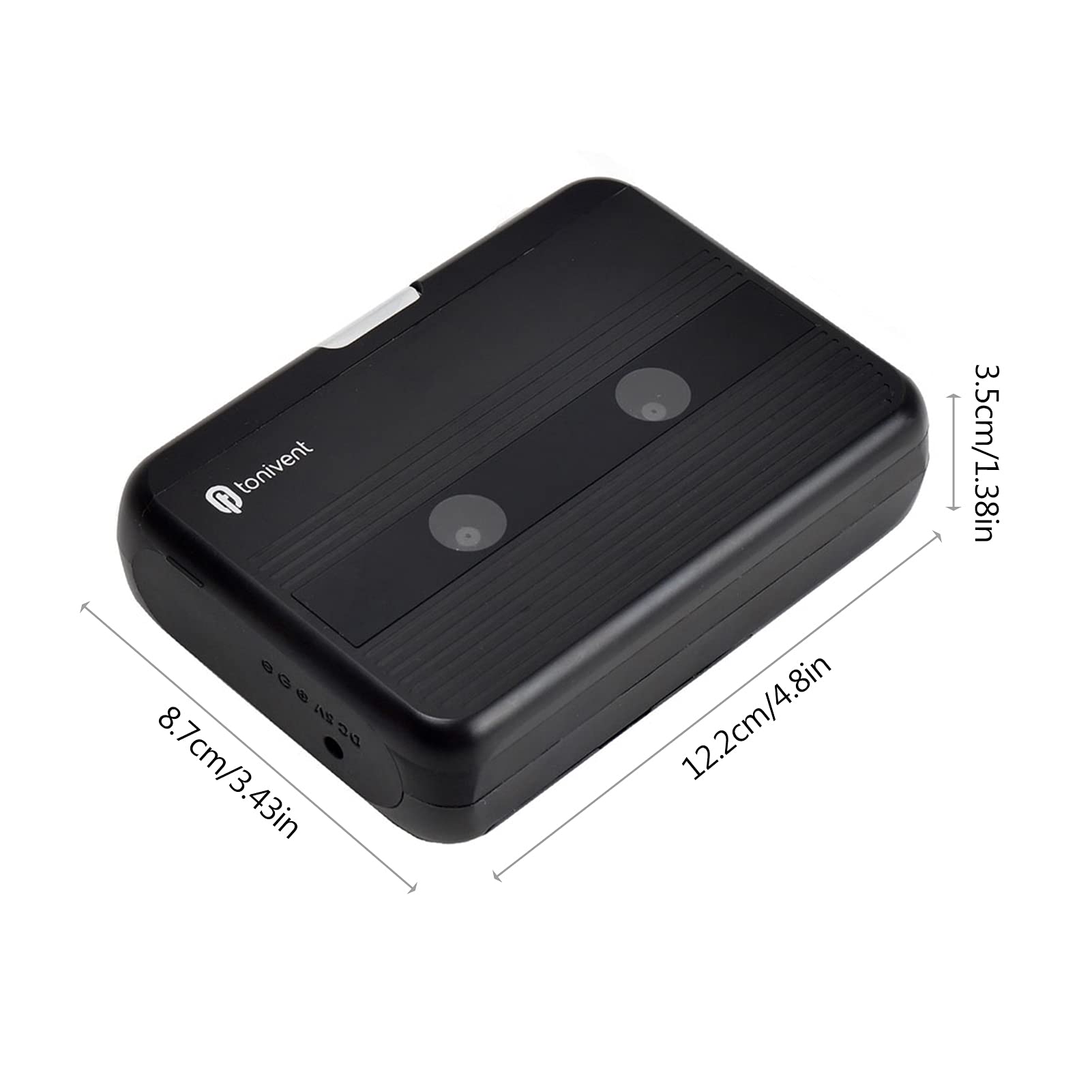 Mini Odtwarzacz Kasetowy, Radio FM z Bluetoothem 2 w 1, Przenośny Odtwarzacz Kasetowy, Akumulatorowy Magnetofon Zasilany Kablem USB, Odtwarzacz Kasetowy