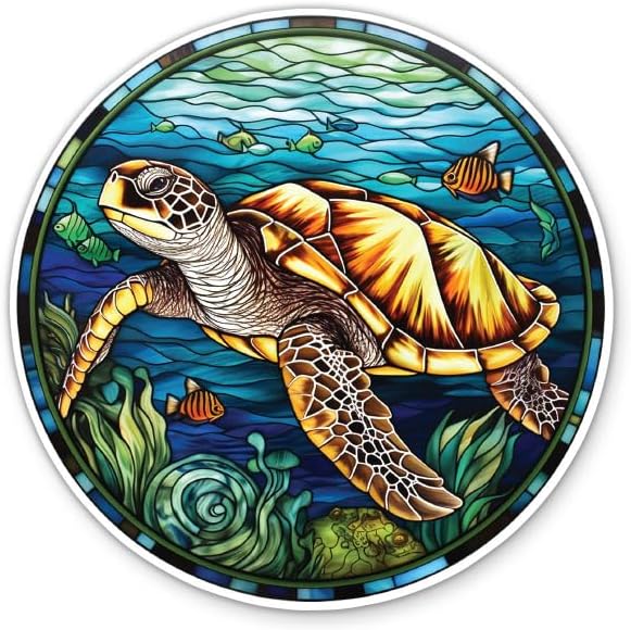 Amazon.com: Sea Turtle Ocean Sticker - 3" Laptop Sticker - Waterproof ...