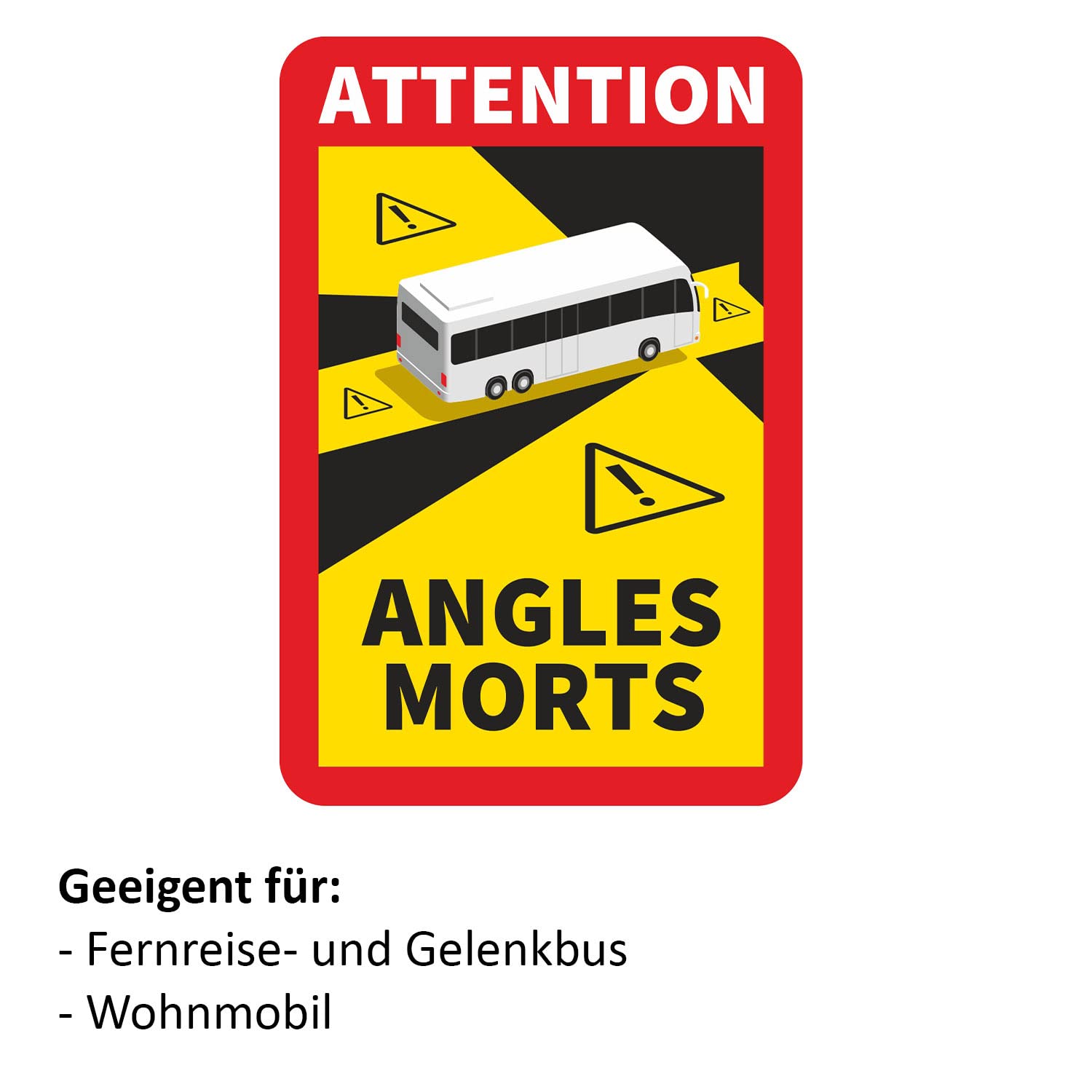 Angles Morts hin682 - Calamite per la Francia, 3 pezzi, con protezione UV, resistente alle intemperie, autobus e camper