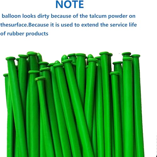 Miniatura 5 de Globos verdes 260Q, globos largos, globo torcido delgado, 100 unidades, globo mágico de payaso de primera calidad para globos, guirnalda, cumpleaños