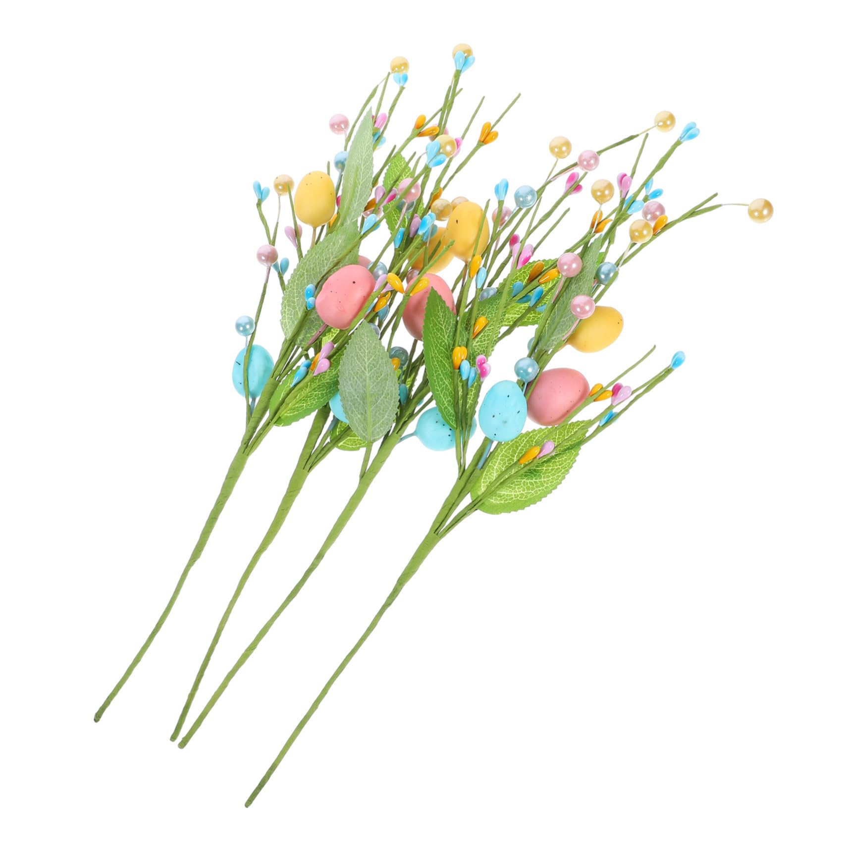 PRETYZOOM 3 Juegos 3 Juegos De Esquejes De De Pascua Ramas Artificiales Adorno De Huevo De Pascua Árbol De De Pascua Rama De Huevo Decorativa Ramas De Guirnalda 4 Uds * 3