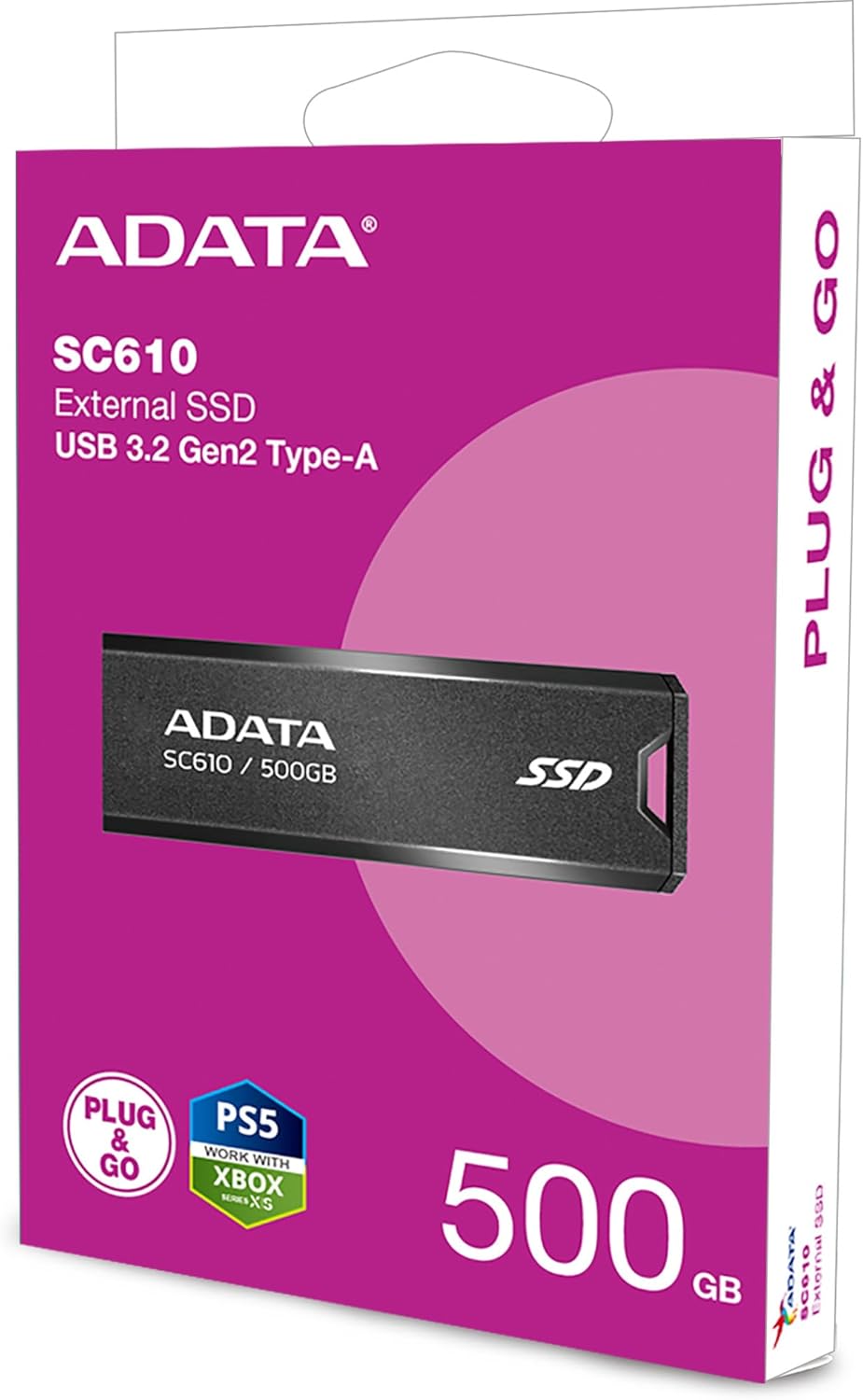 ADATA SC610 External SSDs connected to an Xbox console