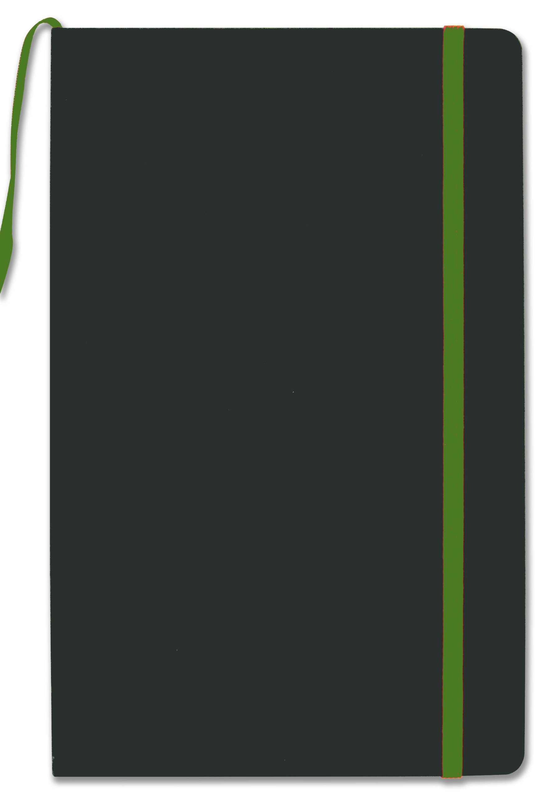 BookFactory Green Banded Journal/Banded Diary - 192 Pages, Green Cover, 5.25" x 8.27" (JOU-192-CCS-G), 8 1/4 x 5 1/4