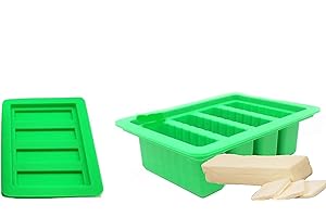 Green Silicone Butter Molds with Measurements for Versatile Butter Storage
