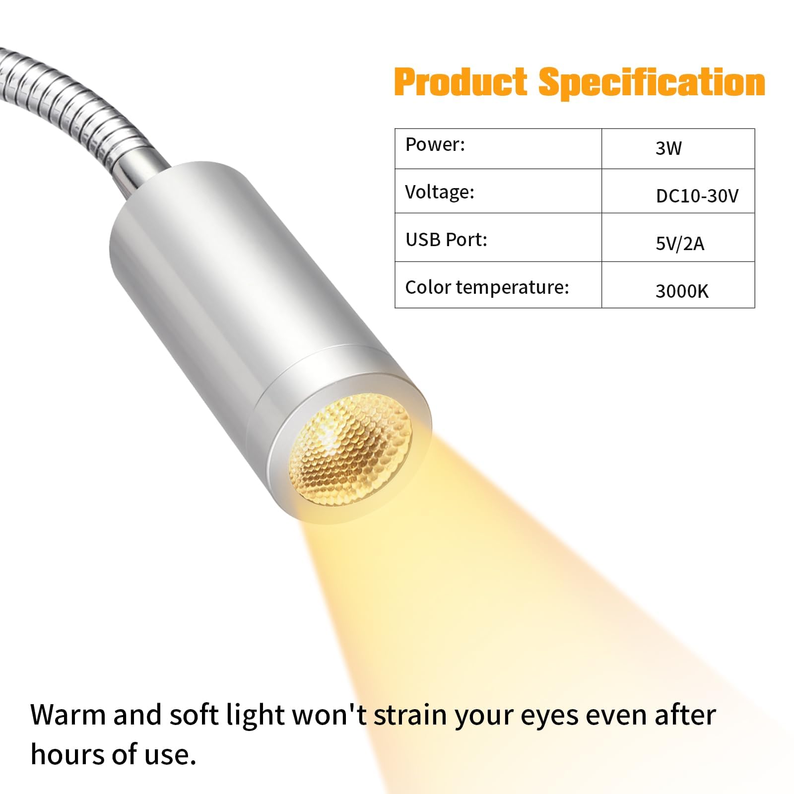 ERWEY 2pcs LED Reading Light 12V RV, Wall Lamp Bed With Switch Touch