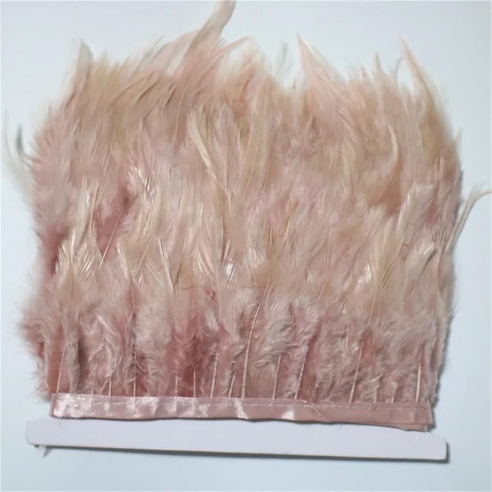 10 Meters/Lot Saddle Rooster Feathers Trim Fringe for Clothes DIY Ribbon Sewing Trimmings Decor Fuchsia 10m