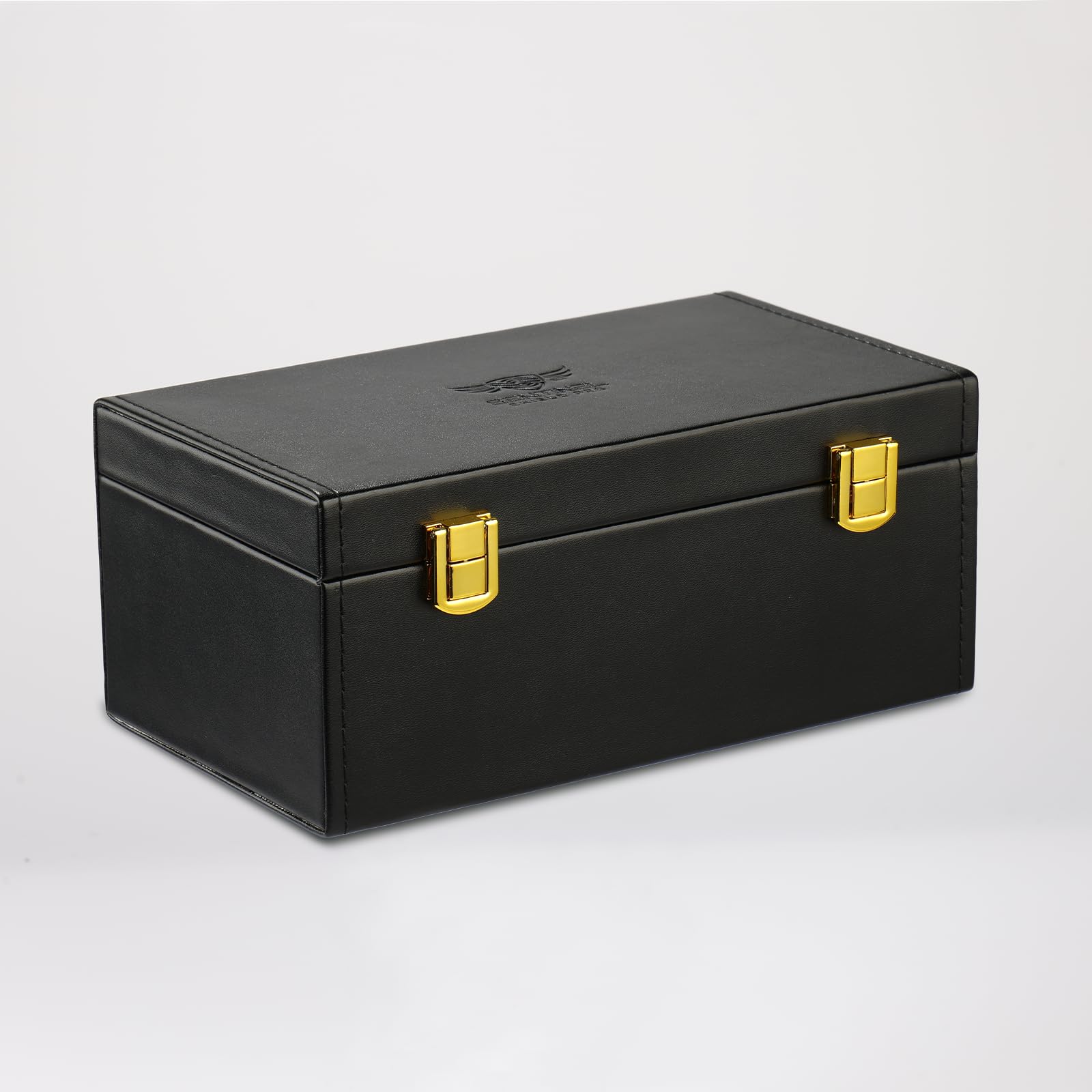 Premium Faraday Box with 2 Faraday Pouches for Car Keys - RFID Signal Blocking Box, Keyless Entry Key Fob Protector, Anti-Theft Signal Blocker for Car Security with PU Leather Design [Large Capacity]