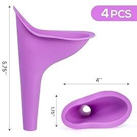 HAKDAY Female Urinal, 4PCS Portable Urination Device Pee Funnel for Travel Camping Hiking, Outdoor Activities, Camping, As a Gift for Women\'s Equality Day that Benefits Female health