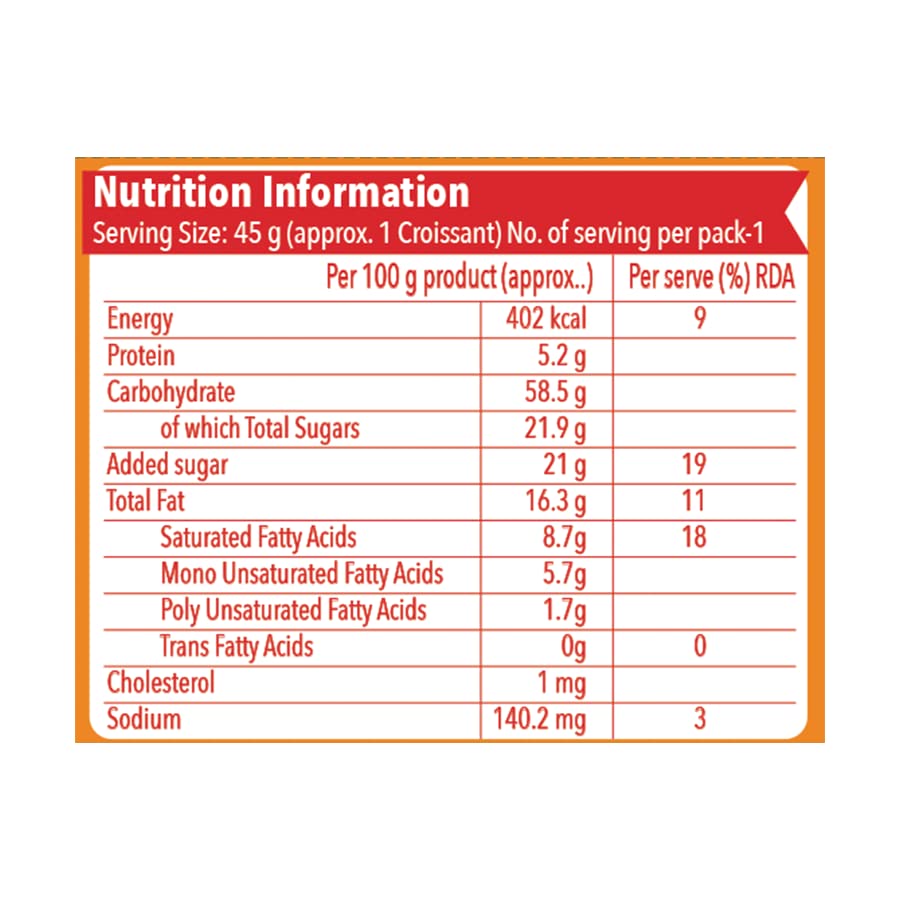 Image of Britannia Treat Croissant Orange 45G