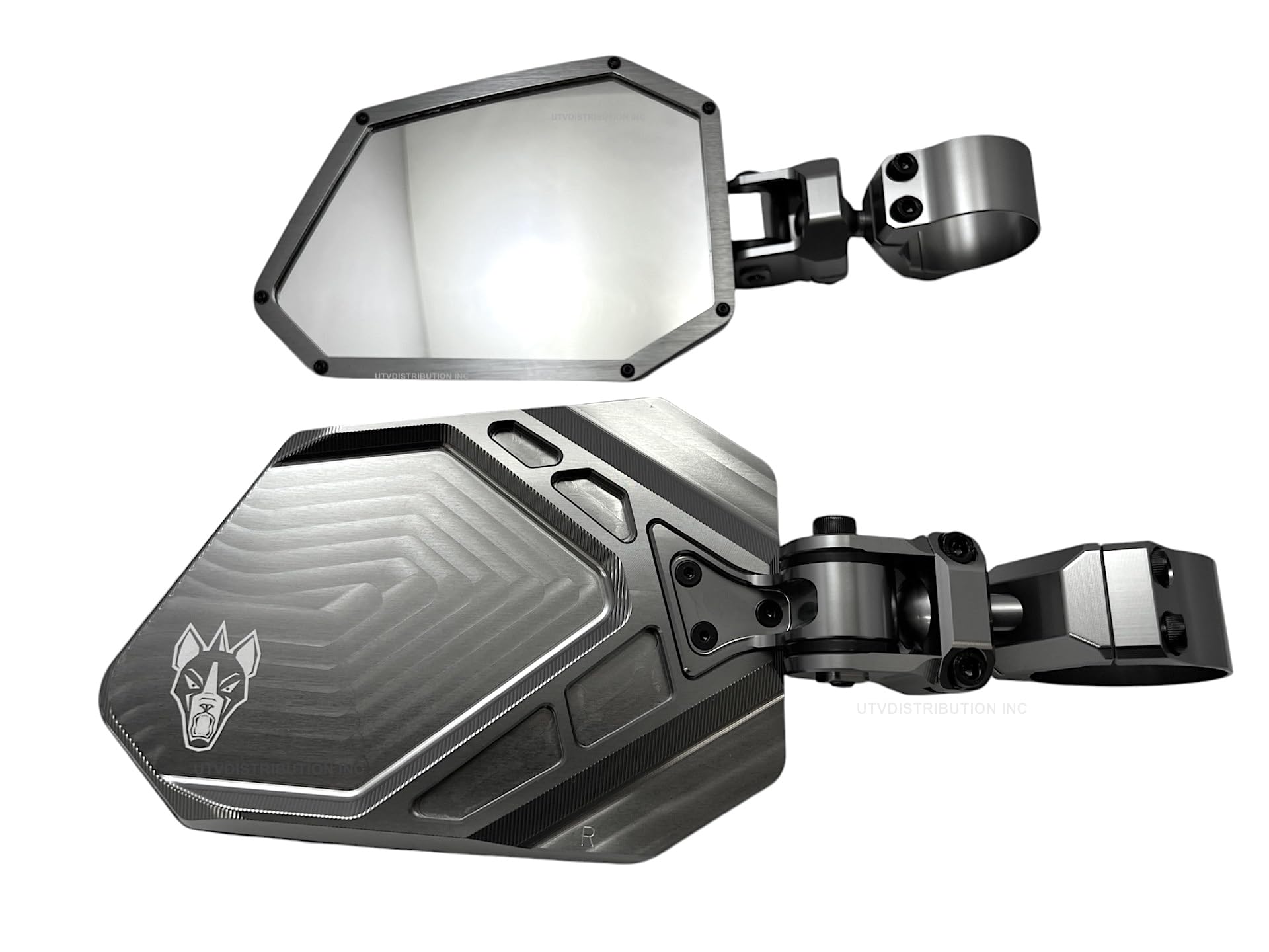 Chupacabra Cuero Pro UTV Mirrors (set of 2) Titanium Gray (1-3/4)