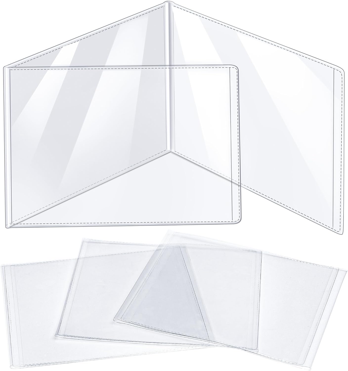Mahjong Card Holder Sleeve, 4-Pack Clear Plastic Cover for Large NMJL Cards