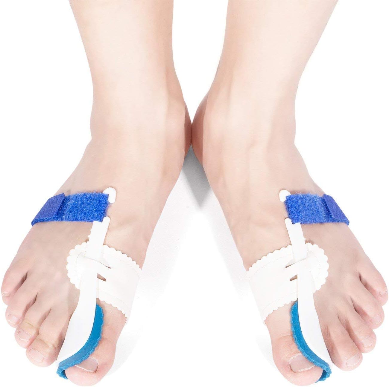Bunion Corrector, SOUREPOSE 2pcs Adjustable Velcro Bunion Protector Pain Relief Kit, Toe Spacers Alignment Straightener Splint for Hammer Toe, Hallux Valgus, Big Toe Joint, Tailors Bunion