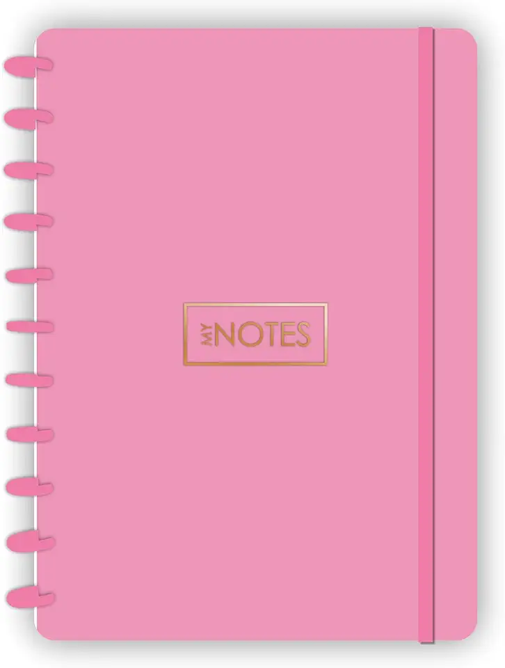 Caderno de Disco Flex A4 Rosa com 80 folhas abyara graf (tipo caderno inteligente)