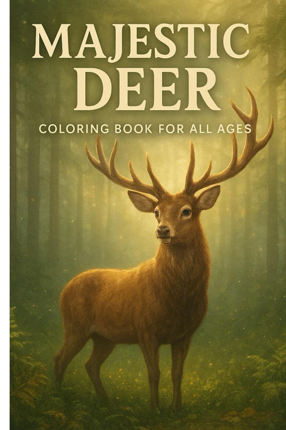 Majestic Deer Coloring Book for All Ages: Relaxing Wildlife Scenes, Forest Landscapes, Mandala Deer Patterns & Nature-Inspired Art for Stress Relief and Creativity
