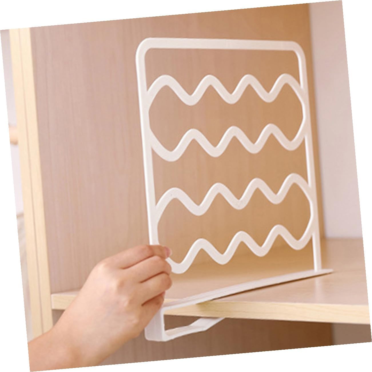 Zerodeko 10pcs Adjustable Closet Shelf Dividers No Drilling Required Wardrobe Organizers for Clothes Bags Sweaters Space-Saving Multipurpose Closet Separators for Efficient Storage