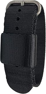 Men's G–Type Comfort-Webb Black Nylon Webbing Strap Matte Stainless Steel Buckle Watch Band
