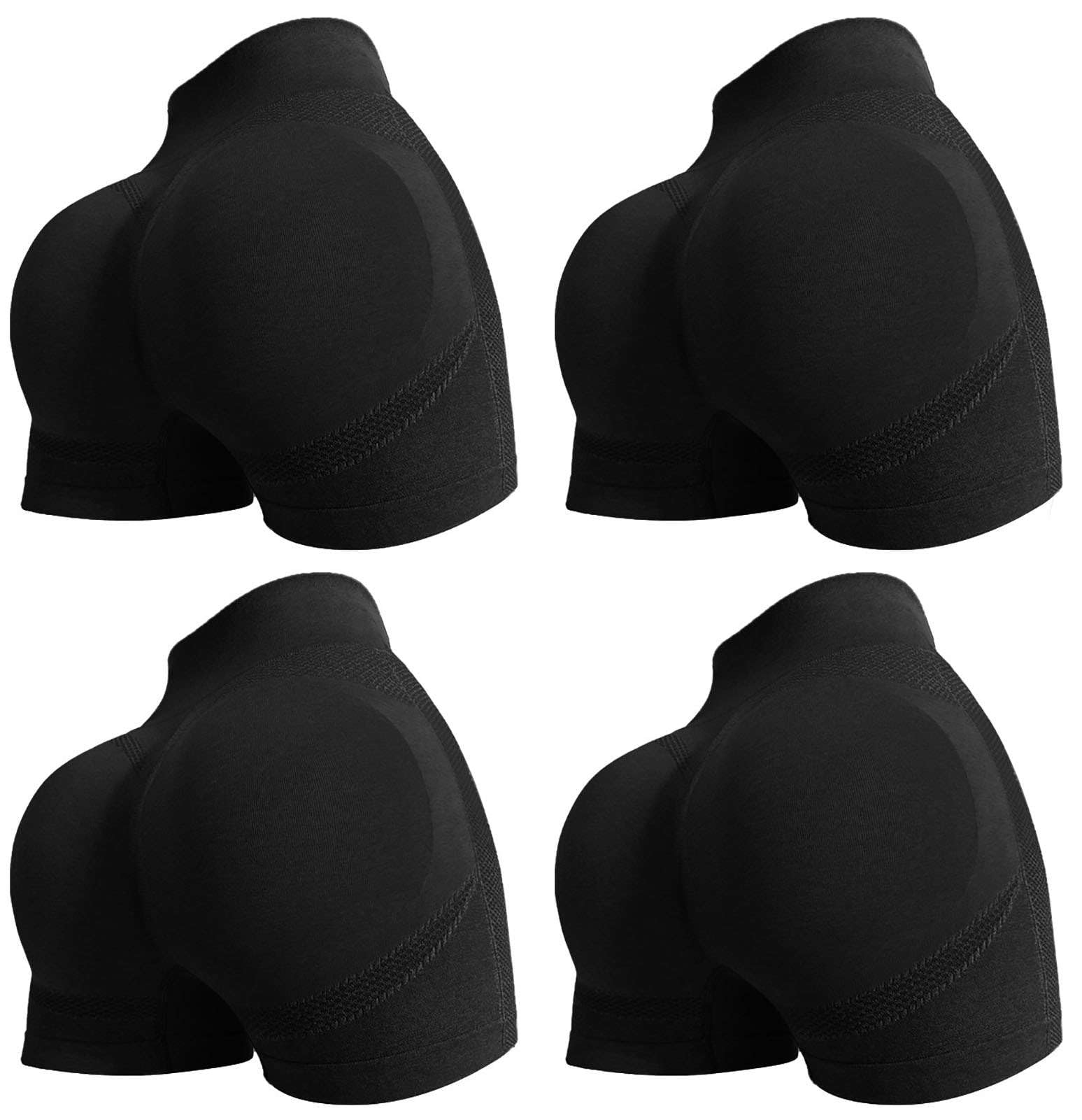 YOAKUKA Women's Workout Shorts Yoga Gym Seamless Scrunch High Waist Pants