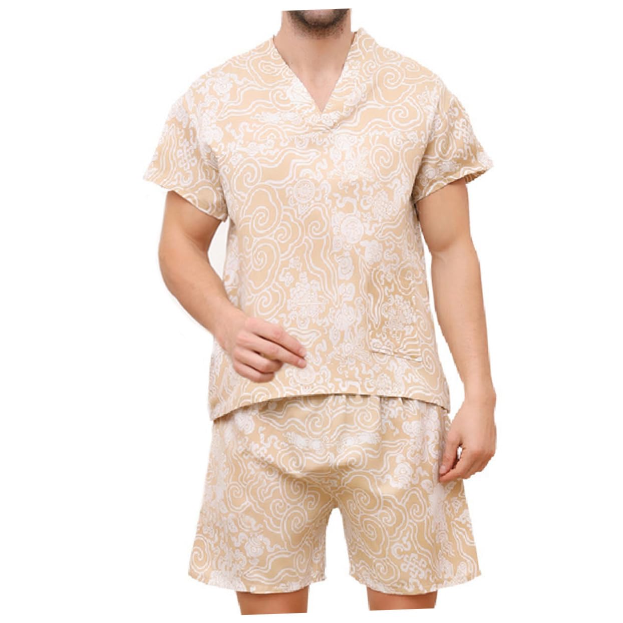 CORHAD Lightweight Sauna Suit for Men Steam Breathable Spa Clothing for Sauna Meditation Set