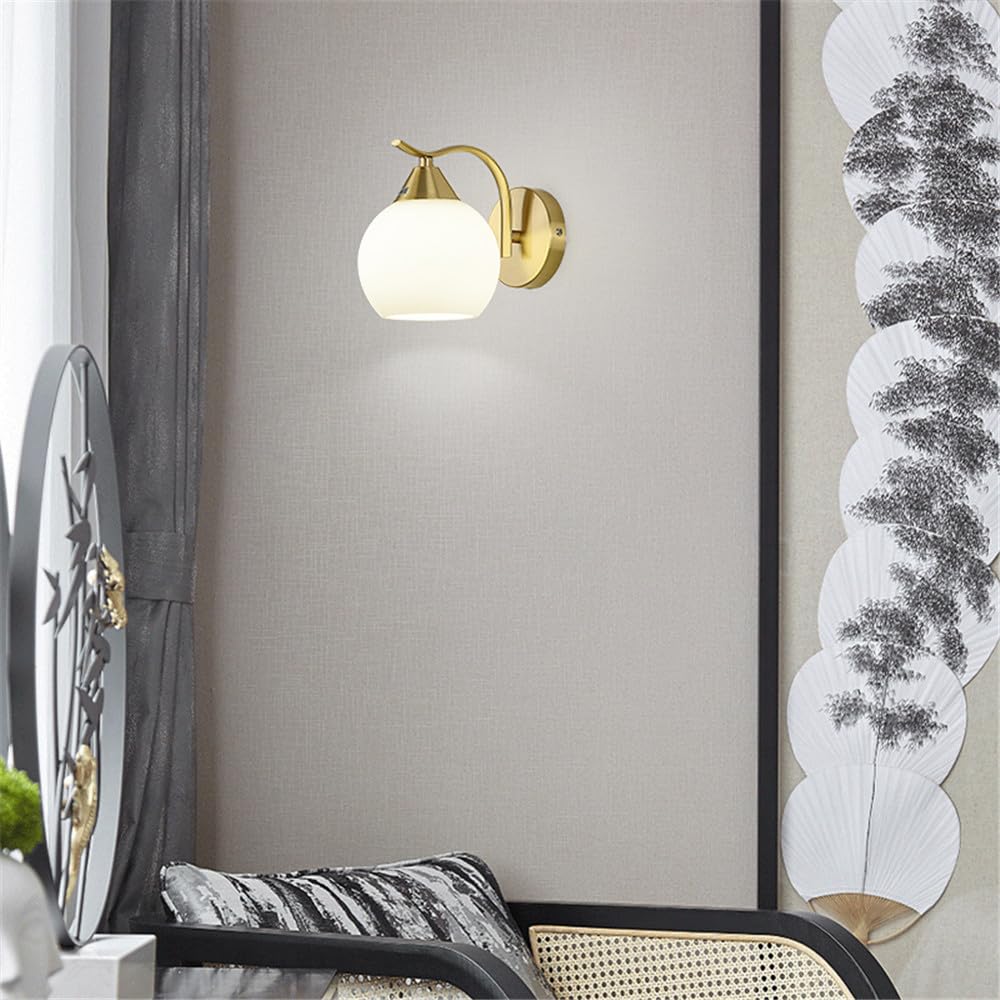 KBUUKYYXouy Brass Wall Lamp - Modern Art Light Fixture for Living Room, Bedroom, Study, Aisle, and Corridor(C 1 Light)
