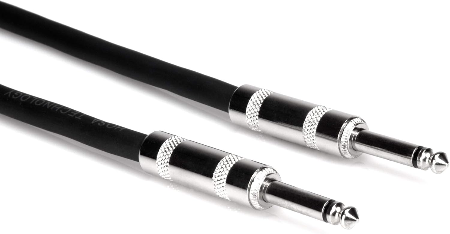 Hosa SKJ-603 1/4" TS to 1/4" TS Speaker Cable, 3 Feet: Home Audio & Theater