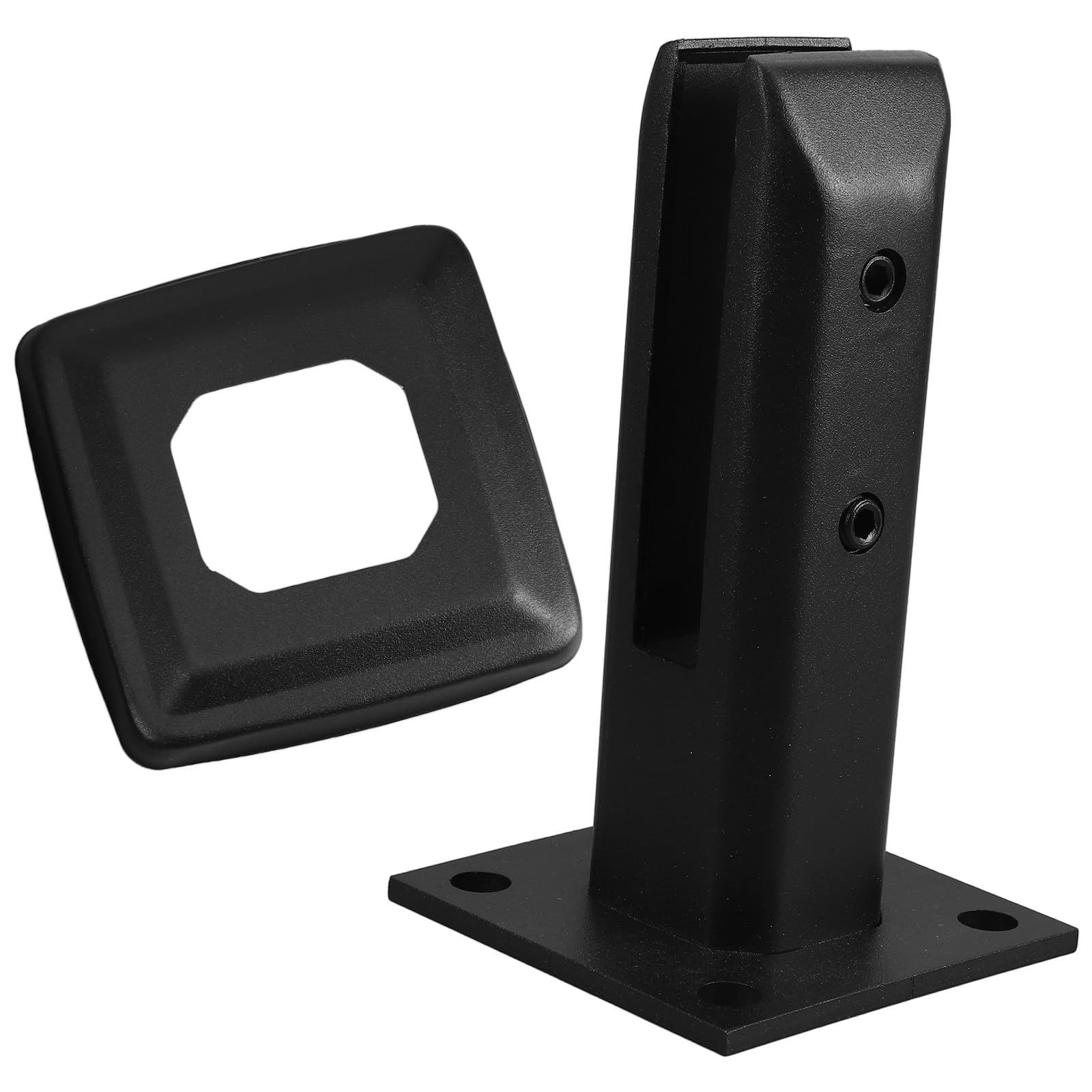 Pince en acier inoxydable noire à installation facile pour vitrage d'escalier