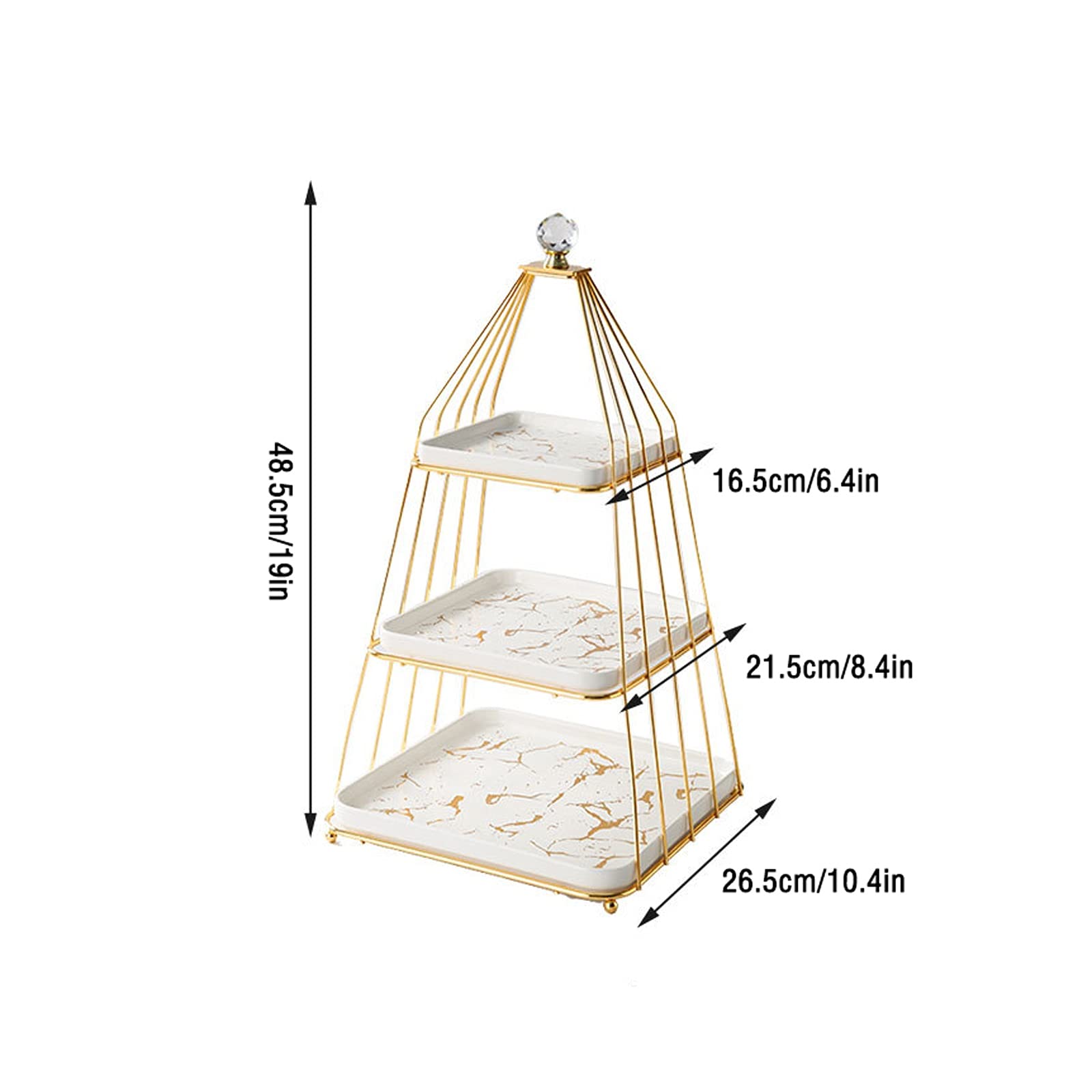 Présentoir à Gâteau Stand de gâteau en céramique à 3 couches avec poignées de luxe Lumière Luxe d'après-midi Tea Dessert Table De Mariage Fête De Mariage Gâteau Stand Passserie Plateau Stand de Gâteau