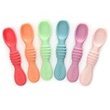 PrimaStella Silicone Chew Spoon Set for Babies and Toddlers &vert; Safety Tested &vert; BPA Free &vert; Microwave&comma; Dishwasher and Freezer Safe
