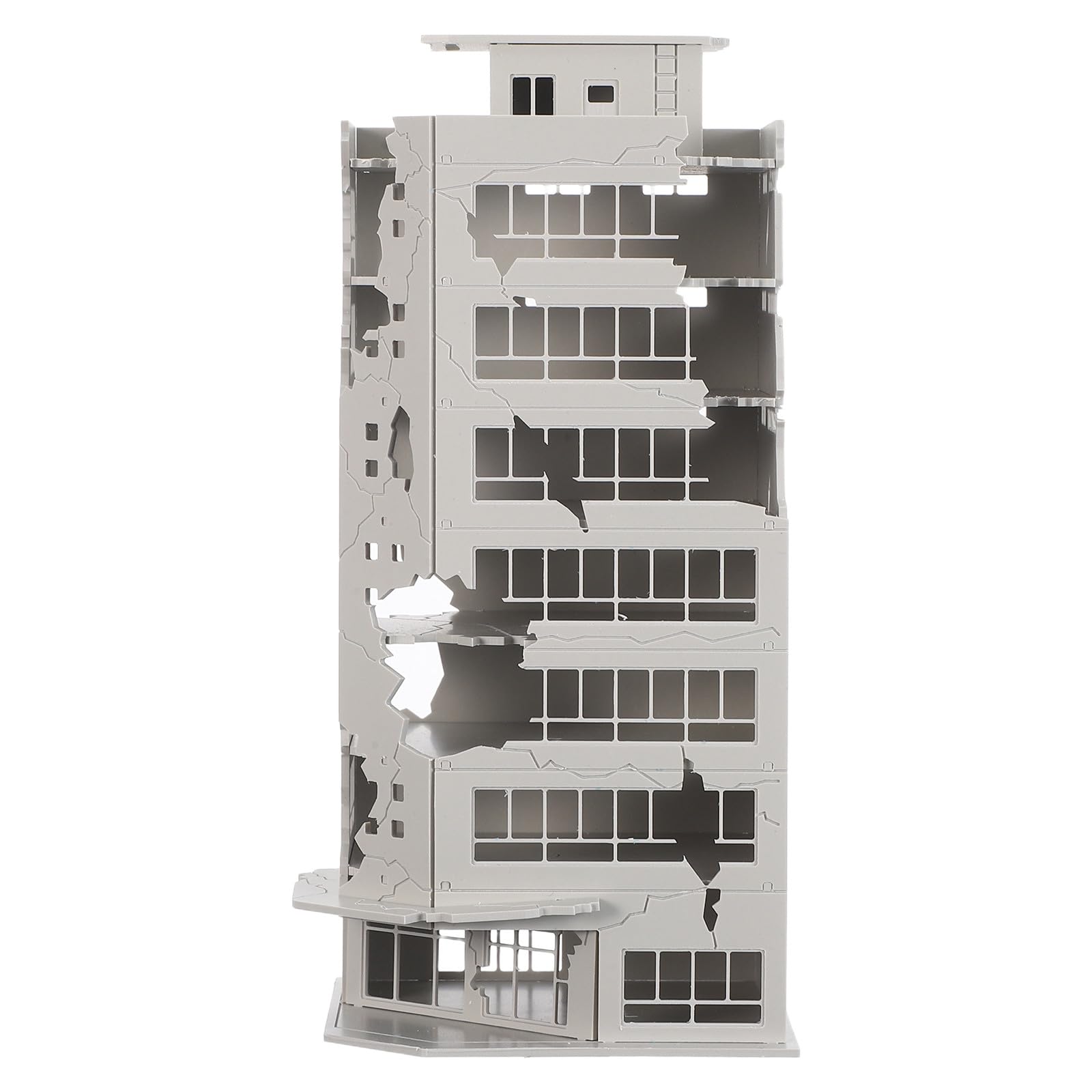 DOITOOL Zestaw modeli zrujnowanych budynków: Sceneria pociągu w skali 1:144 - Miniaturowa zabawka architektoniczna do zbombardowania - Stolik z piaskiem DIY - Ruiny opuszczonego miasta