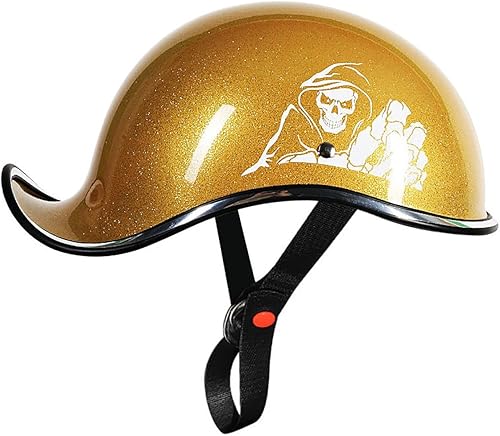 Miniatura 10 de Medio casco de motocicleta, casco de motocicleta aprobado por DOTECE aldult para hombres y mujeres, casco de media cáscara, gorra de béisbol de