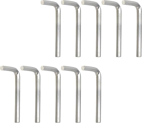 MY MIRONEY Herramienta de reparación de llaves hexagonales en forma de L de plata de niquelado, 10 Uds., 0.236 in