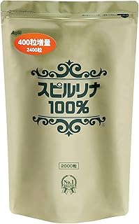 Amazon | スピルリナ普及会 スピルリナ100% 2000粒+400粒増量 1粒200mg 約2ヵ月分 粒 サプリメント tảo xanh | スピルリナ普及会 | スピルリナ