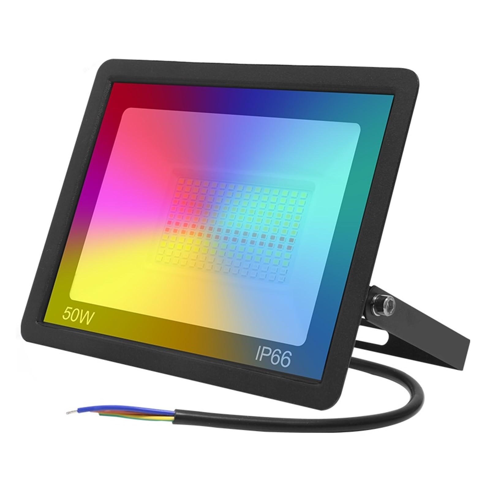bettght Tuya Smart WiFi RGB Floodlight 100W 50W 30W Waterproof LED Reflector Flood Light Street Lamp RGB Dimmable(50w)