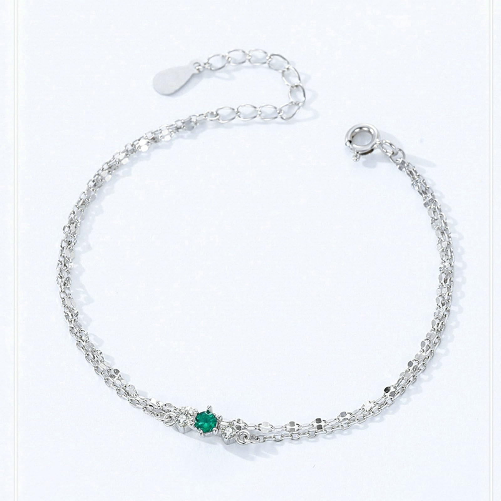 Pulsera de mujer 750 585 375 oro blanco 21-23 cm de extensión