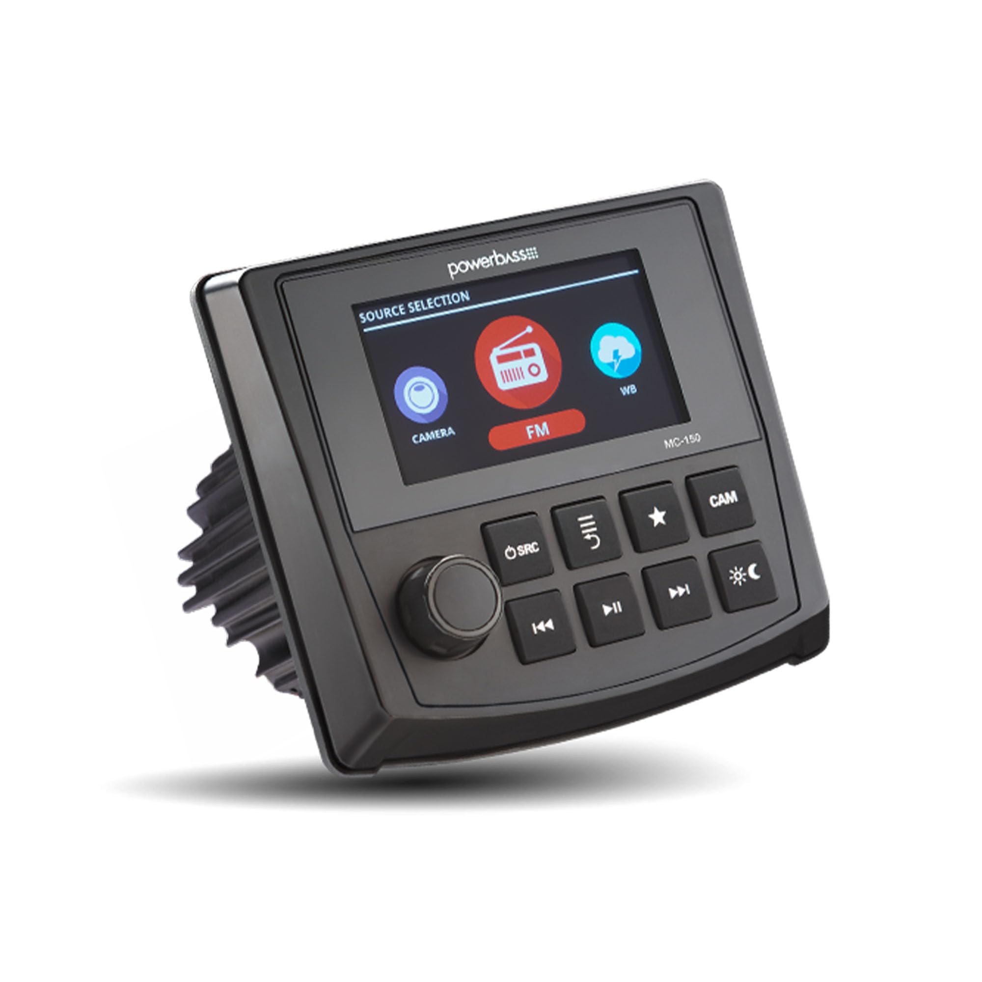 PowerBass MC-150 Dual-Zone Digital Media Center with Bluetooth & Color TFT Display