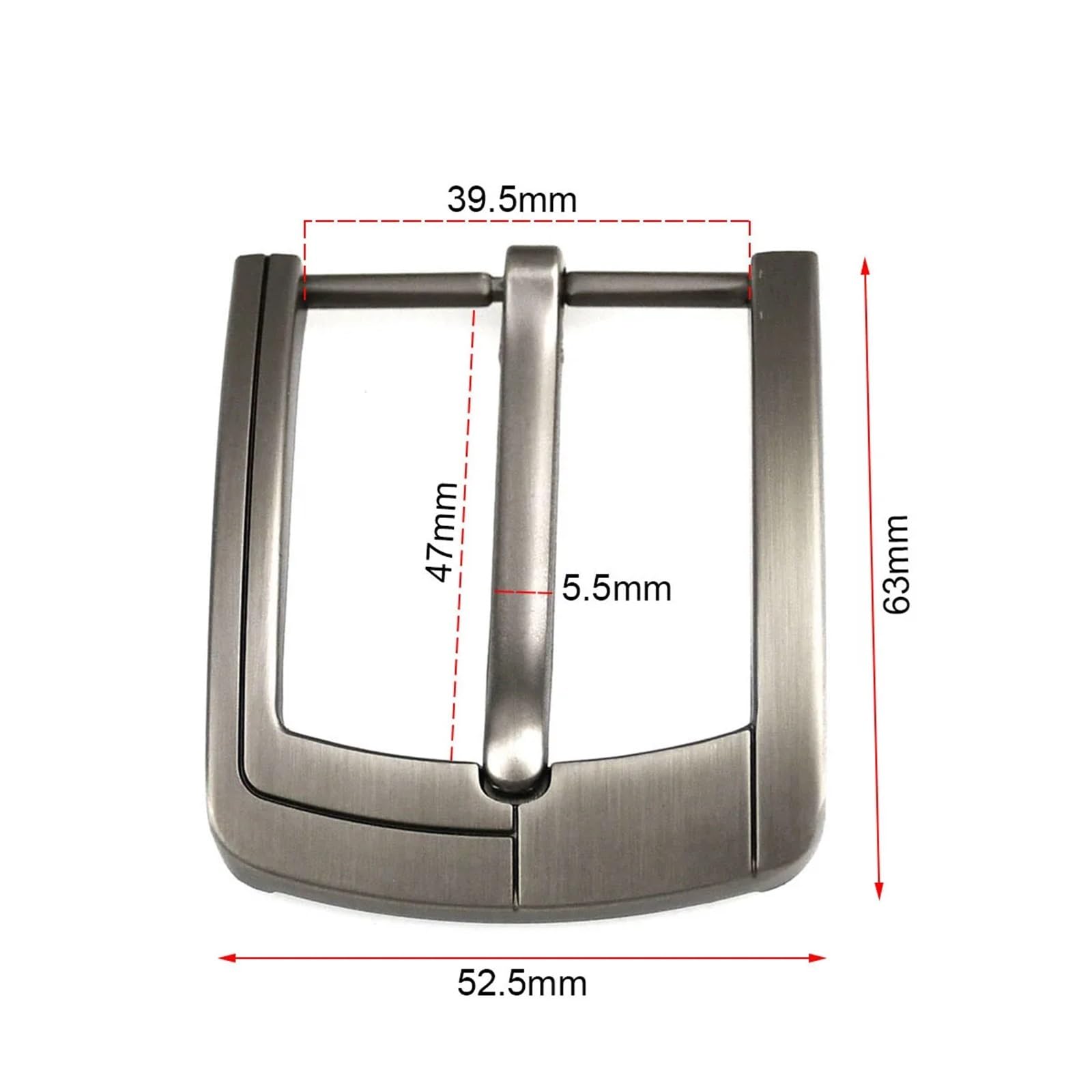 Fibbie Per Cinture 12 pezzi di fibbia for cintura in metallo da 4 cm con estremità spazzolata, perno singolo, mezza pelle, for jeans, adatta for 38 mm Per Uomo E Donna