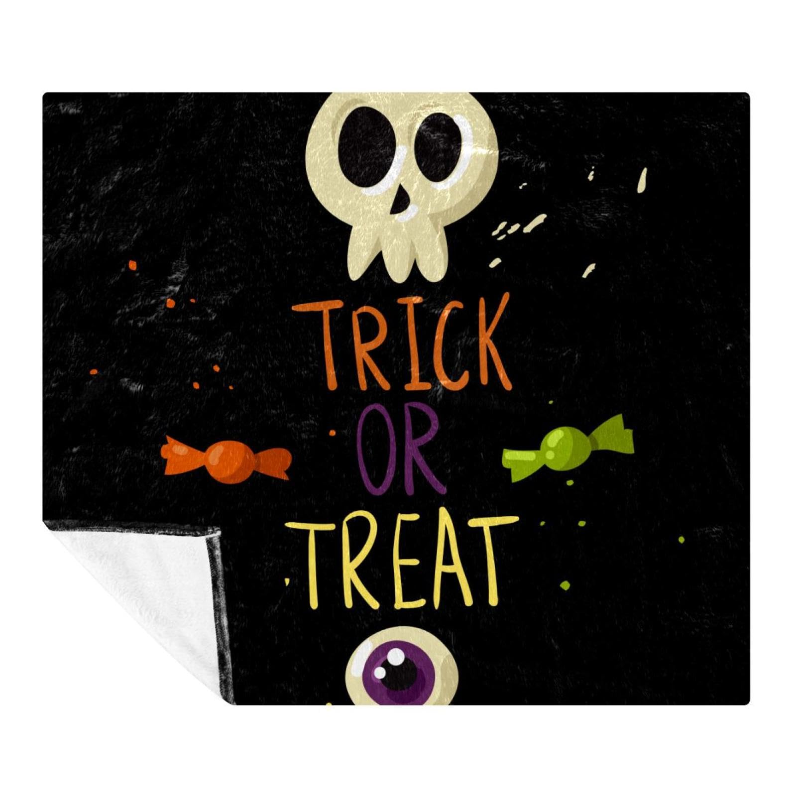 Couverture douce et confortable Trick or Treat plaid polaire pour lit et sofa