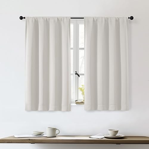 Miniatura 195 de OWENIE Sally Ever Green Cortinas Opacas para Dormitorio Sala de Estar 63 Pulgadas de Largo Juego de 2 Paneles, Aislamiento Térmico Ahorro de Energía