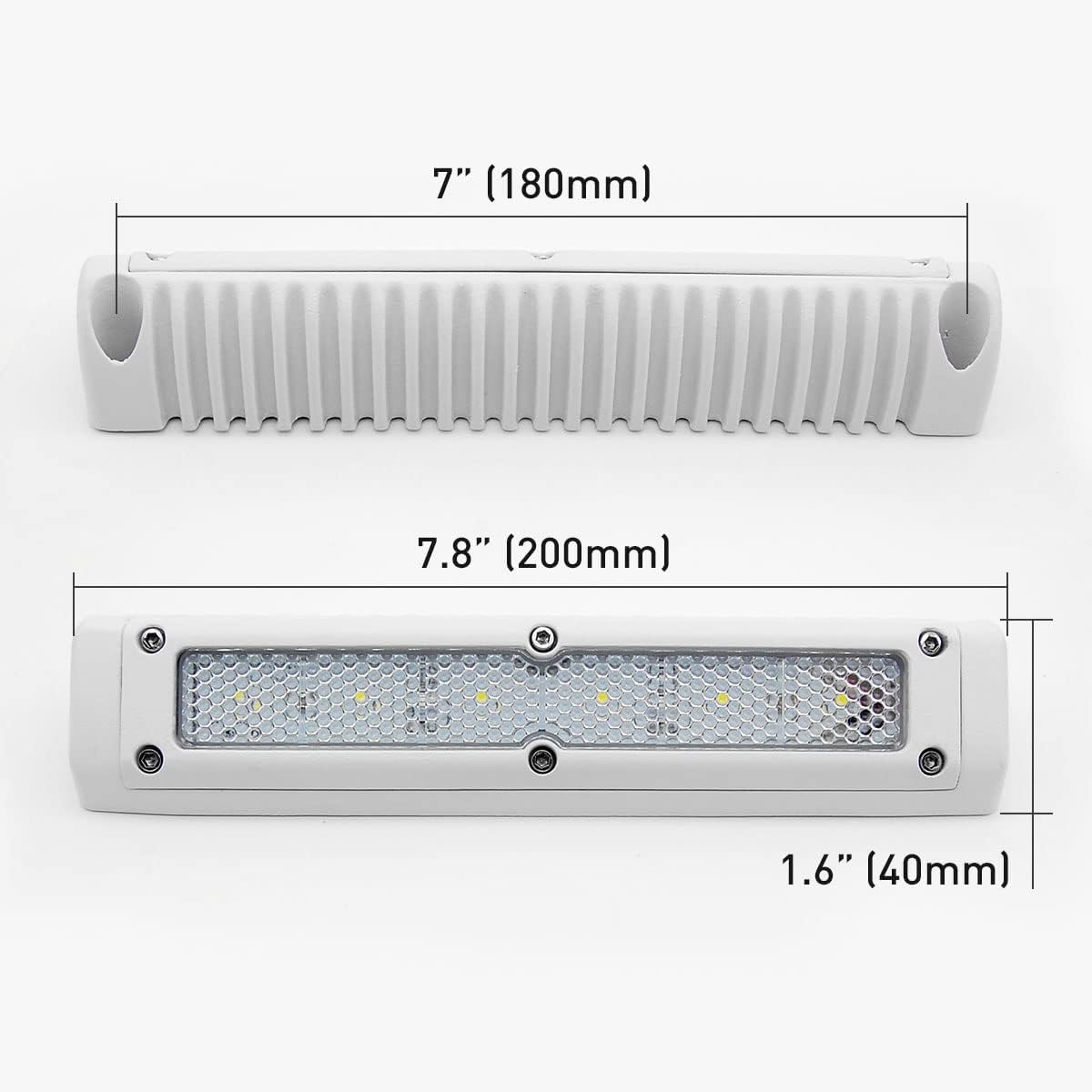 Dream lighting RV Exterior LED Porch Awning Light 12V 720LM RV Trailer Heavy Duty Cool White Lighting 7.8inch