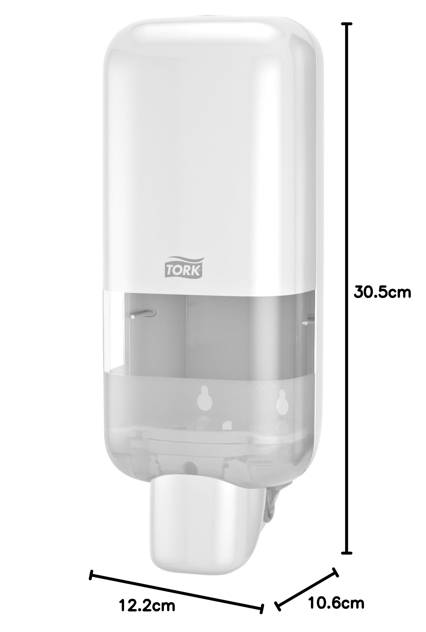 Tork Distributeur de Savon et de désinfectant Blanc S4, consommables Mousse, Liquide et Gel, Gamme Elevation, 564500