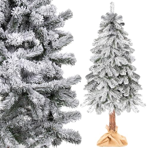 HAB & GUT - Árbol De Navidad Artificial Blanco 240 Cm | Diámetro 150 Cm, 1146 Ramitas, Base Metálica