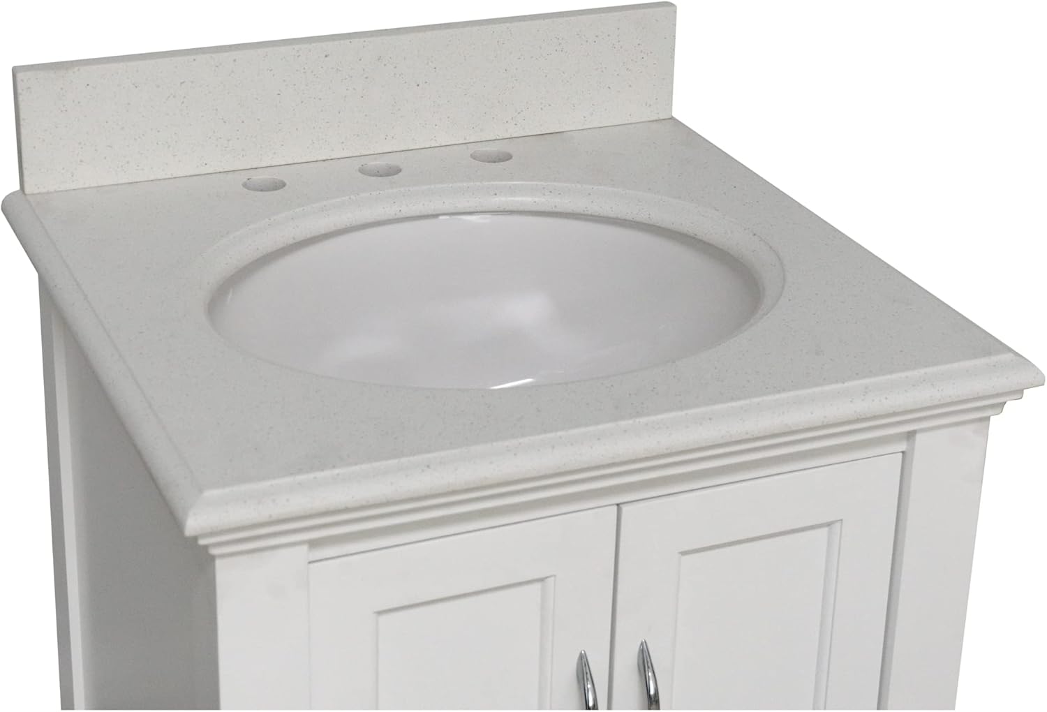 Beverly 24-inch Bathroom Vanity (White/Quartz): Includes White Cabinet with Stunning Quartz Countertop and White Ceramic Sink