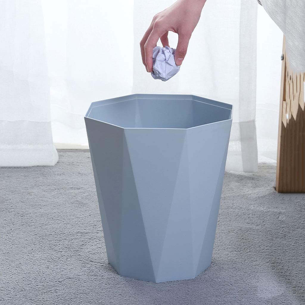 Bacs à ordures extérieurs Ordures ménagères peut-Trash Simple peut-Grande corbeille à papier Uncovered, bleu Poubelle de Recyclage (Taille : Blue)