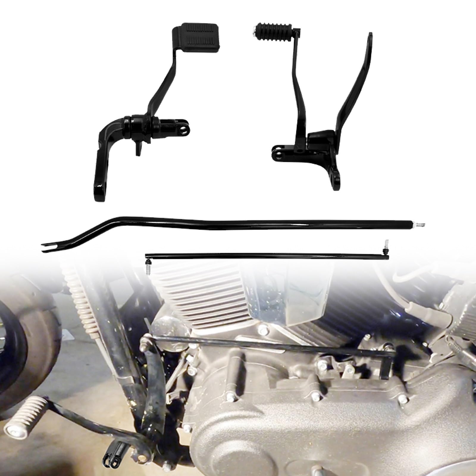 Commandes avancées moto leviers tringleries pour Harley Dyna Street Bob FXDB