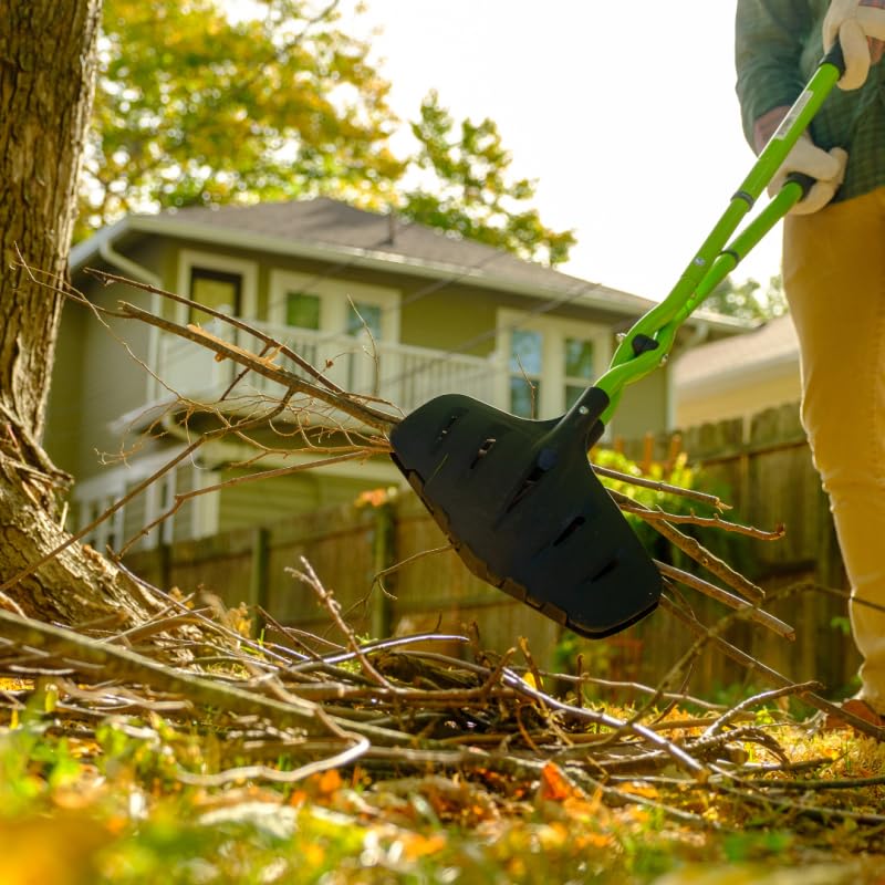 venteo - Ramasse feuilles XXL EARTWISE + Désherbeur ROOTSLAYER - Outil de jardin ergonomique - Ramasse feuilles avec manches télescopique - Extracteur de mauvaises herbes à pédales
