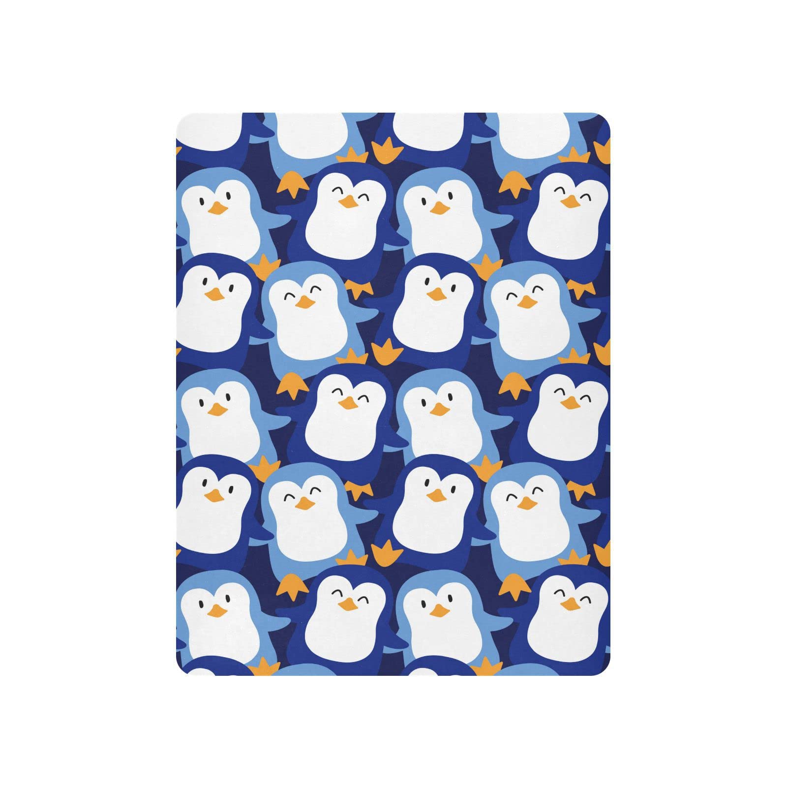 Spannbettlaken für Kinderbett, niedliches Pinguin-Muster, weich, atmungsaktiv, pflegeleicht, Spannbetttuch für Babybett und Kinderbetten
