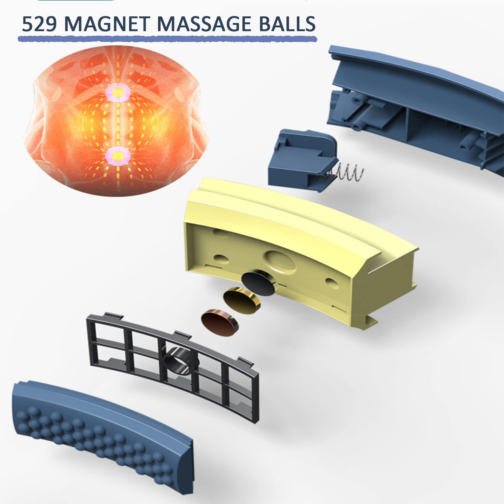 Hula Hoop, Numerabile Non Fa Cadere Yoga Hula Hoop Ponderabile, 16 Nodi Dimensioni Regolabili, con Magneti Massaggio, per Esercizi Vita E Fianchi