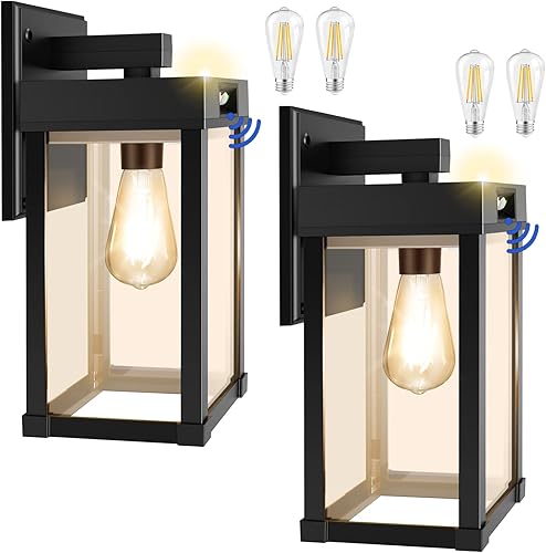 Miniatura 1 de Luces solares de pared para exteriores, aplique de pared solar con 3 modos de iluminación y sensor de movimiento, luz de porche impermeable con